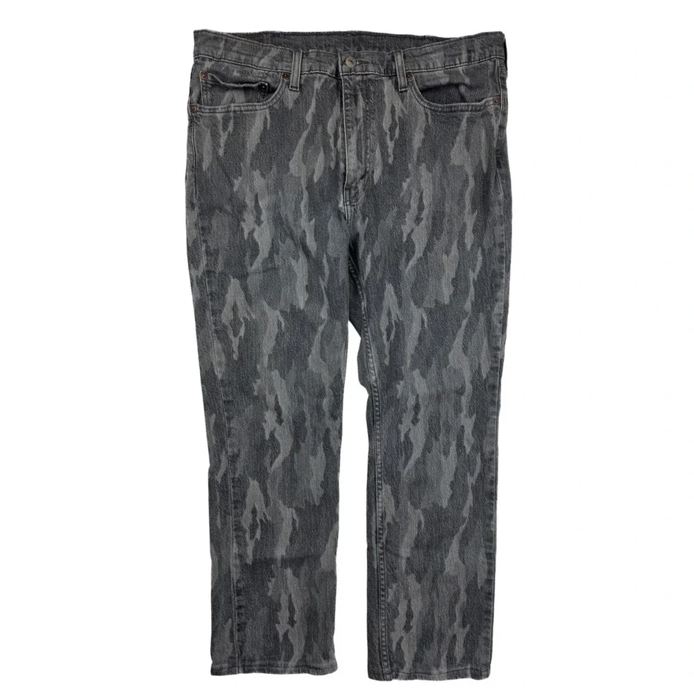 Levi's 511‎ Slim Fit Slate Gray Camo Tapered Leg Jeans Men's Size 36x27 Altered